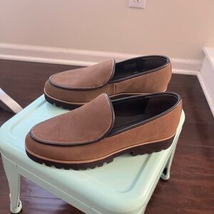 Donald J. Pliner Tan Suede Loafers